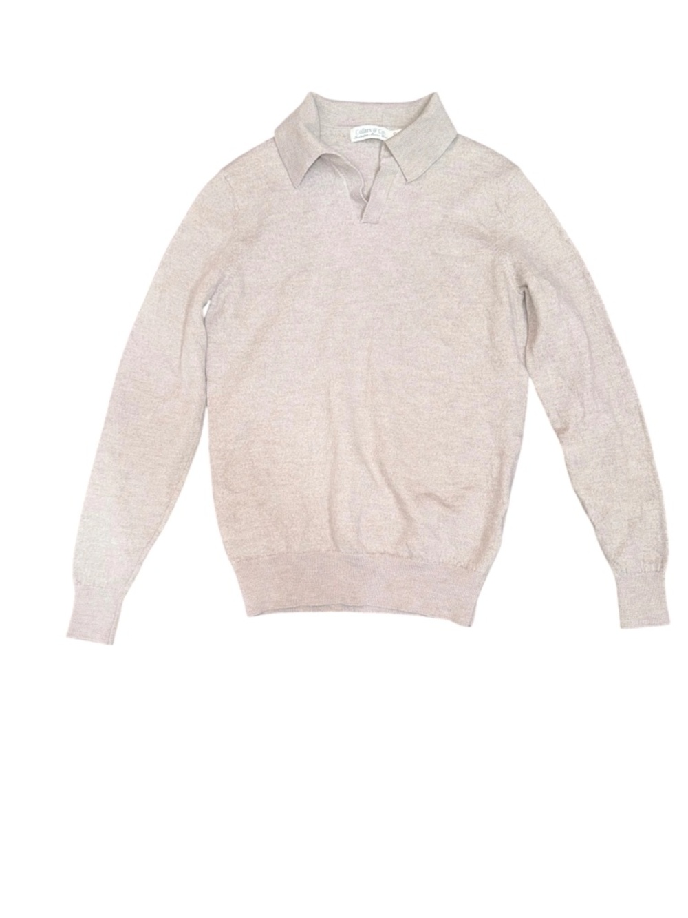 Collars & Co. Australian Merino Wool Long Sleeve Polo Sweater - Size S